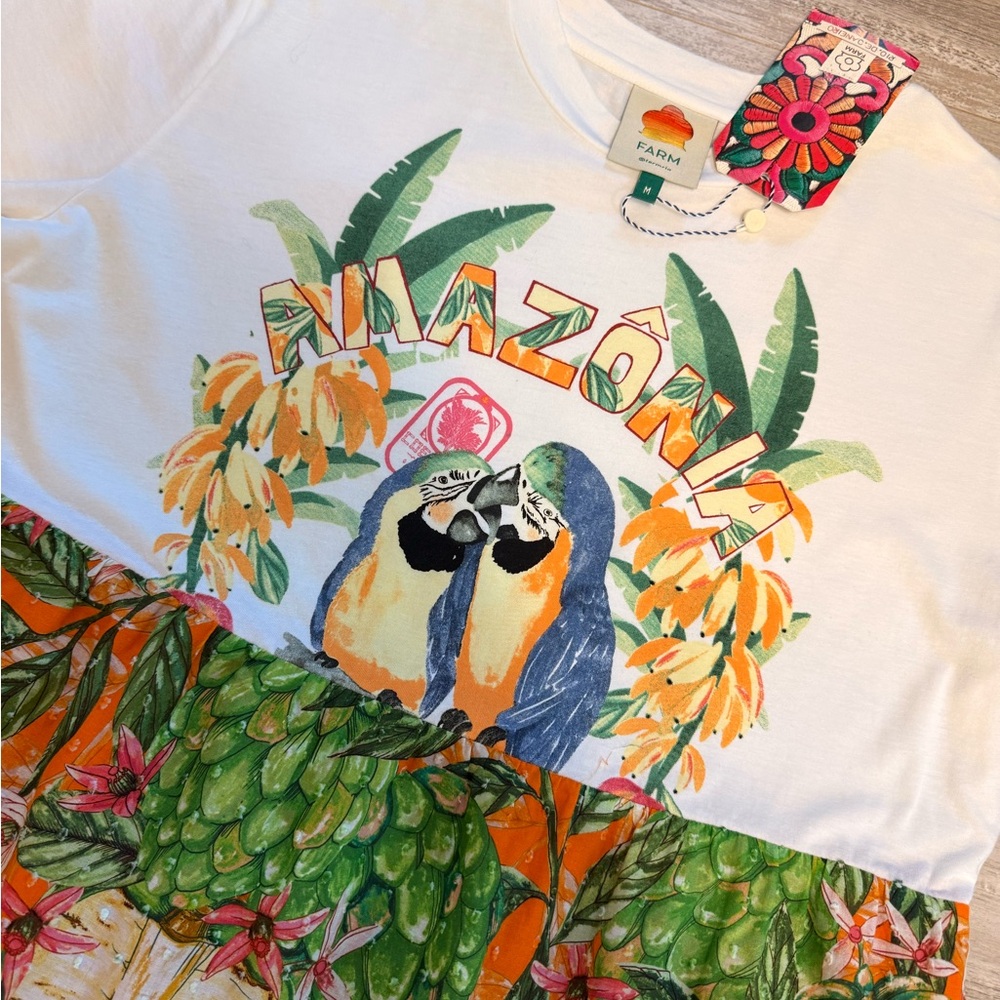 FARM RIO Colorful Midi T Shirt Dress - Picture 6 of 10